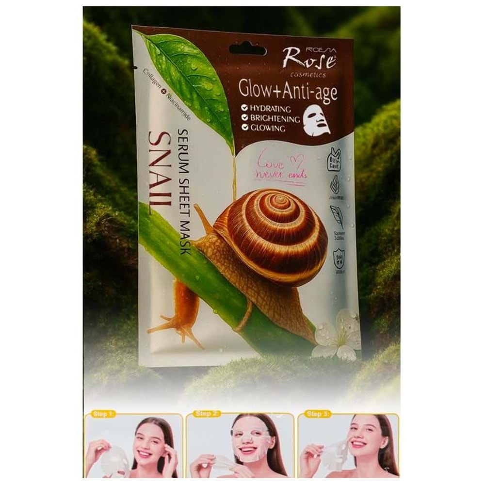 ROSE SALYANGOZ YÜZ MASKESİ 6*