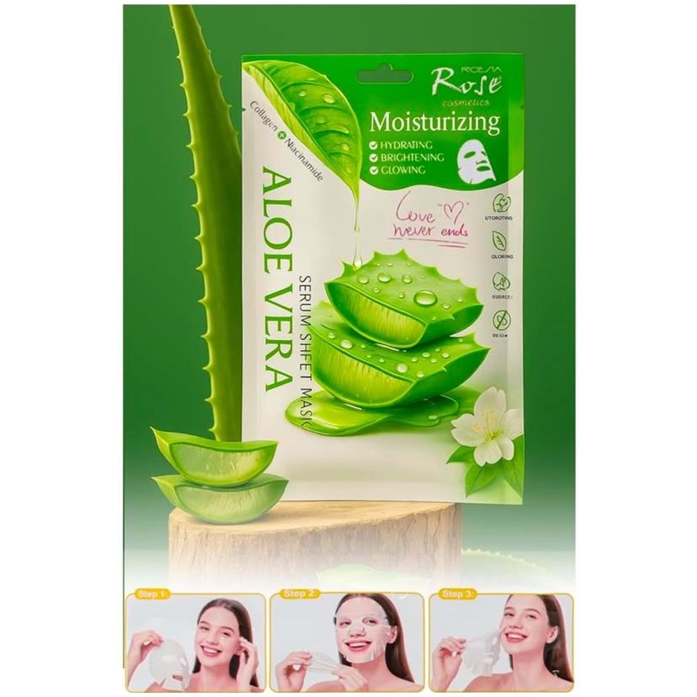 ROSE ALOEVERA YÜZ MASKESİ 6*