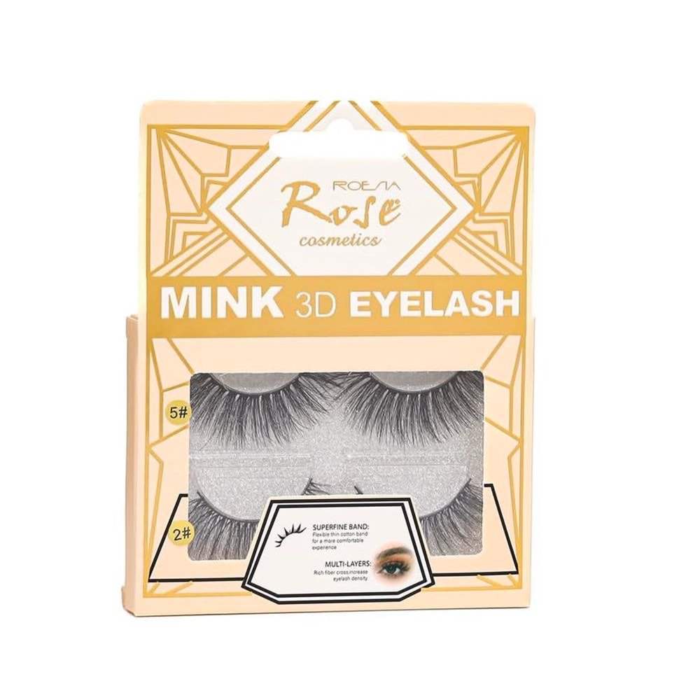 ROSE MNK 3D TAKMA KİRPİK 12*