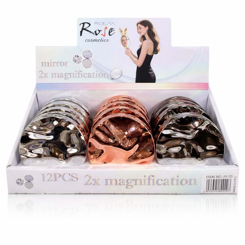 ROSE KATLANABİLİR CEP AYNASI 12*AY-20