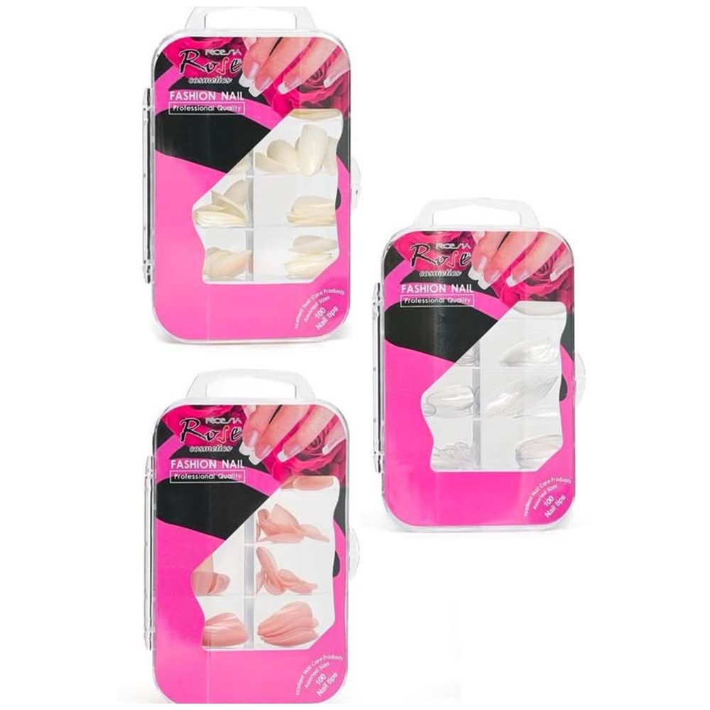 ROSE YENİ 100LÜ TAKMA TIRNAK 12*