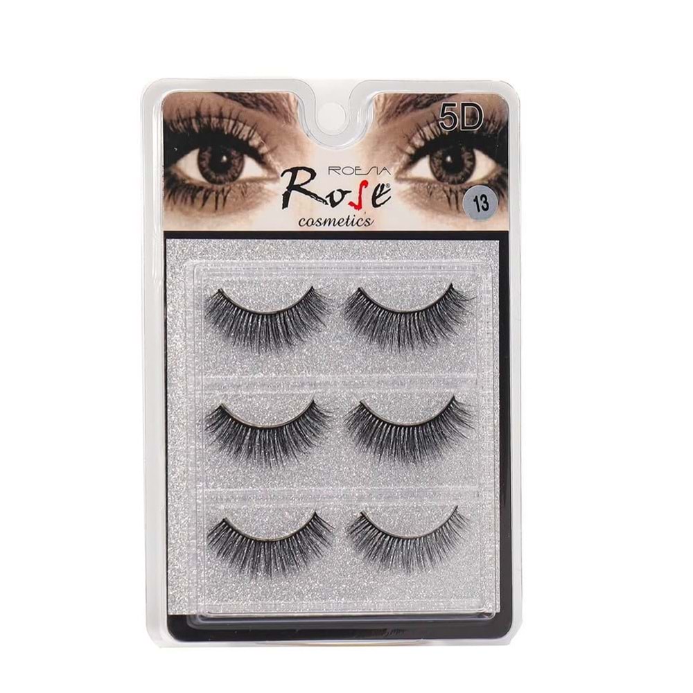 Rose 5d 3lü kirpik seti 12* r-k-5