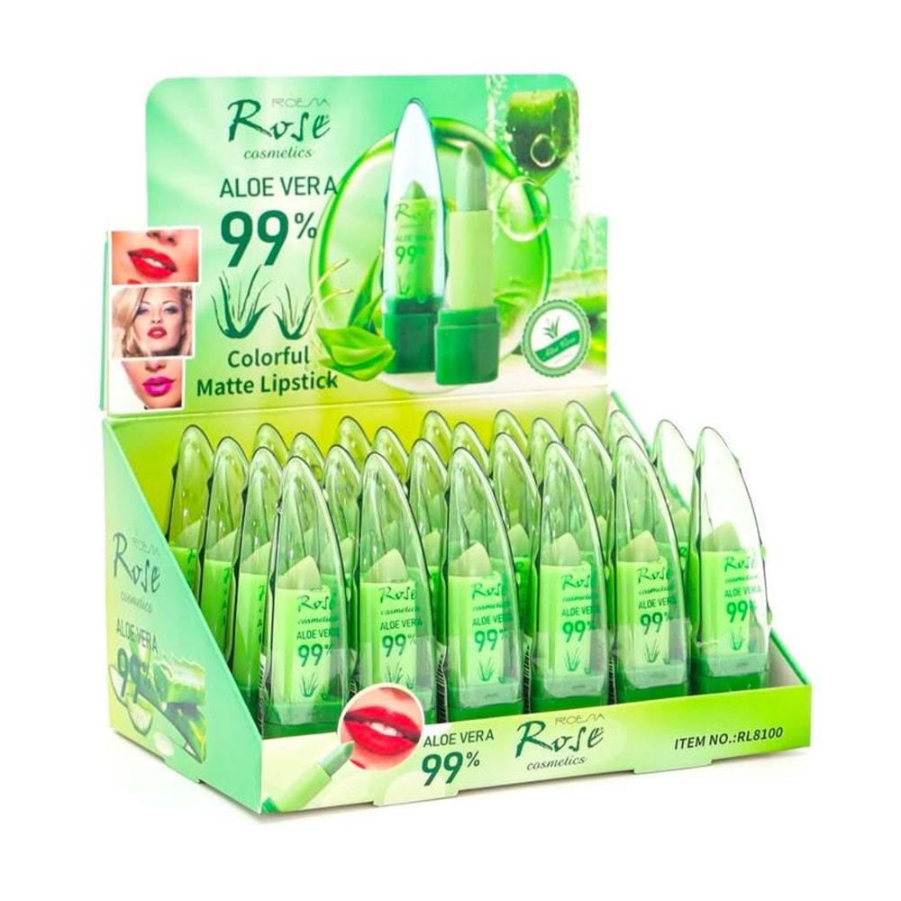 ROSE ALOEVERA ÖZLÜ SİHİRLİ RUJ RL8100 24*