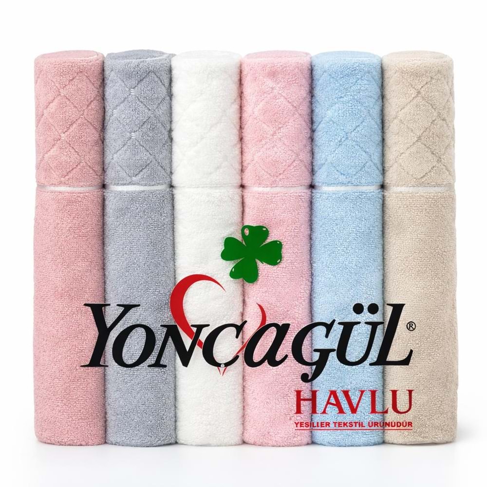 Yoncagül Jakarlı El Yüz Havlusu (50*90) 12*