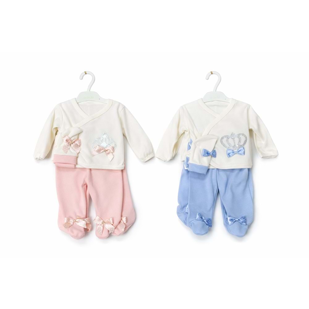 Bebisso TAŞLI 3lü zıbın set