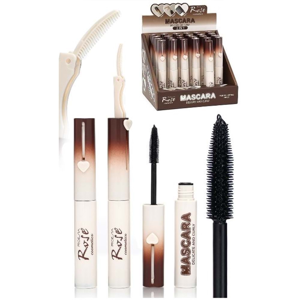 Rose 2IN1 Curl Maskara rf7022 24*