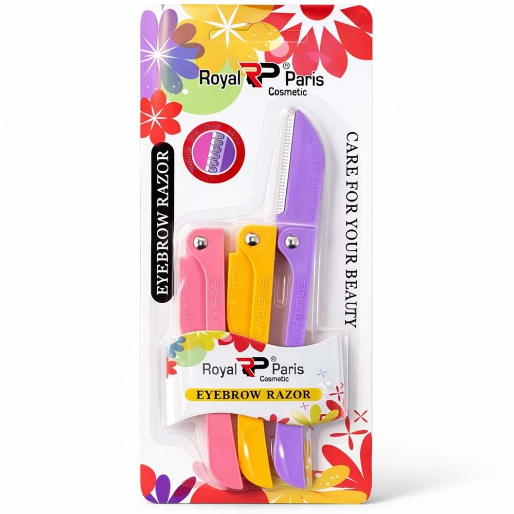 Royal Paris Tırtıklı Katlanır 3LÜ Ustura Seti rc-524 20*