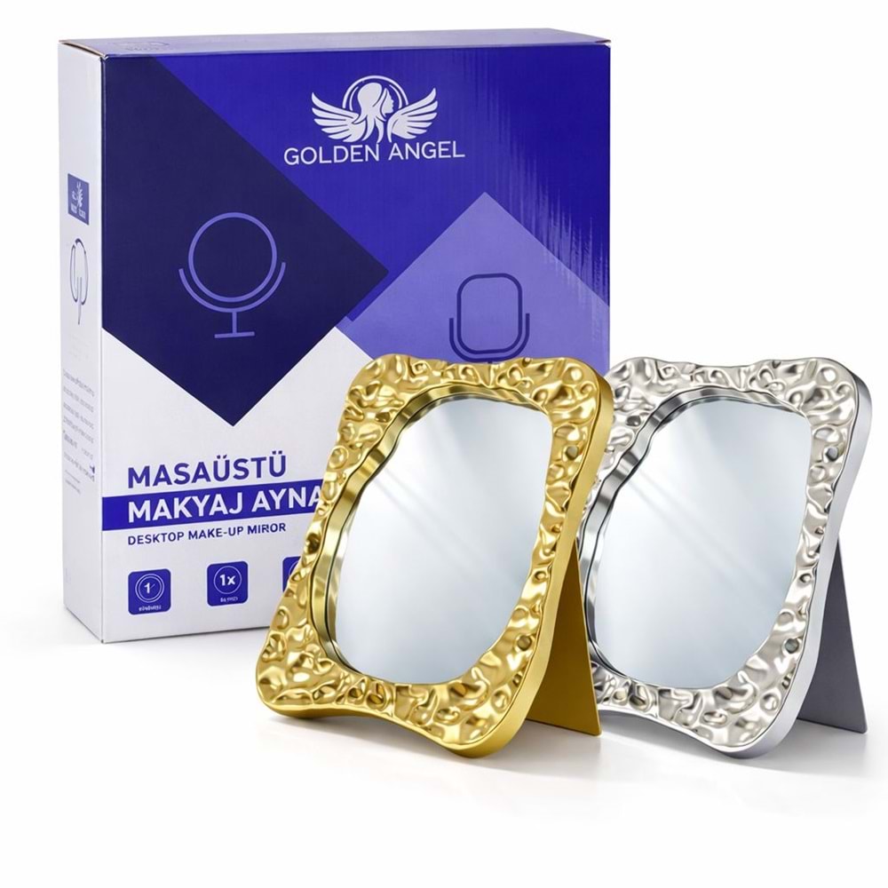 Golden Angel Metalize Ayaklı Makyaj Aynası Ayn196