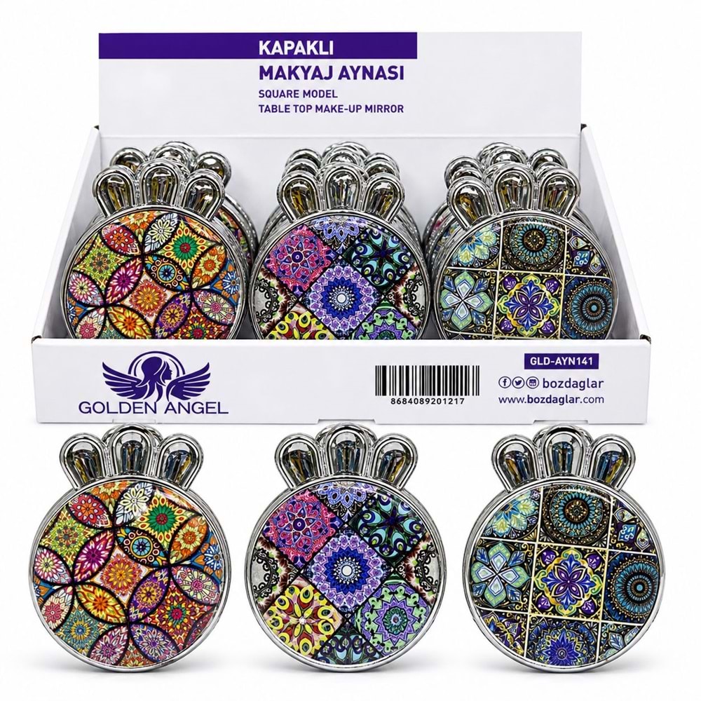 Golden Angel Lüx Kulaklı Cep Aynası Ayn-141 12*