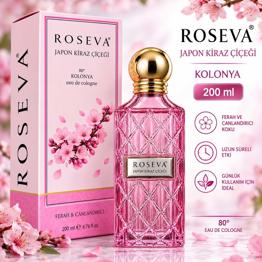 Roseva Kolonya Japon Kiraz Çiçeği 200ml