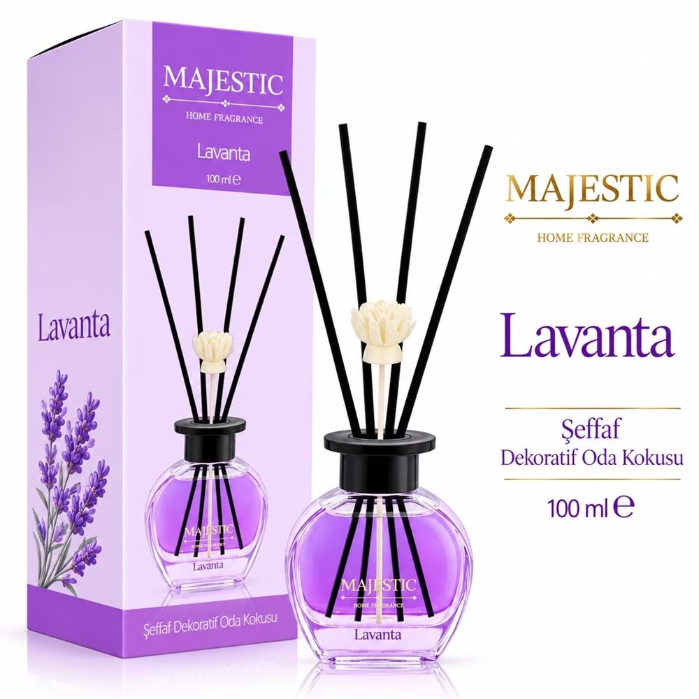 Majestic Şeffaf Dekoratif Oda Kokusu Lavanta 100ml