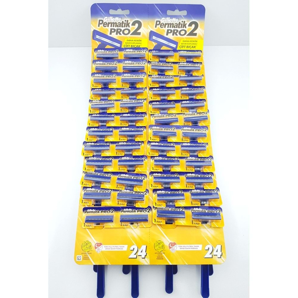 Gilette Permatik Pro2 2kartela 96lı 1*