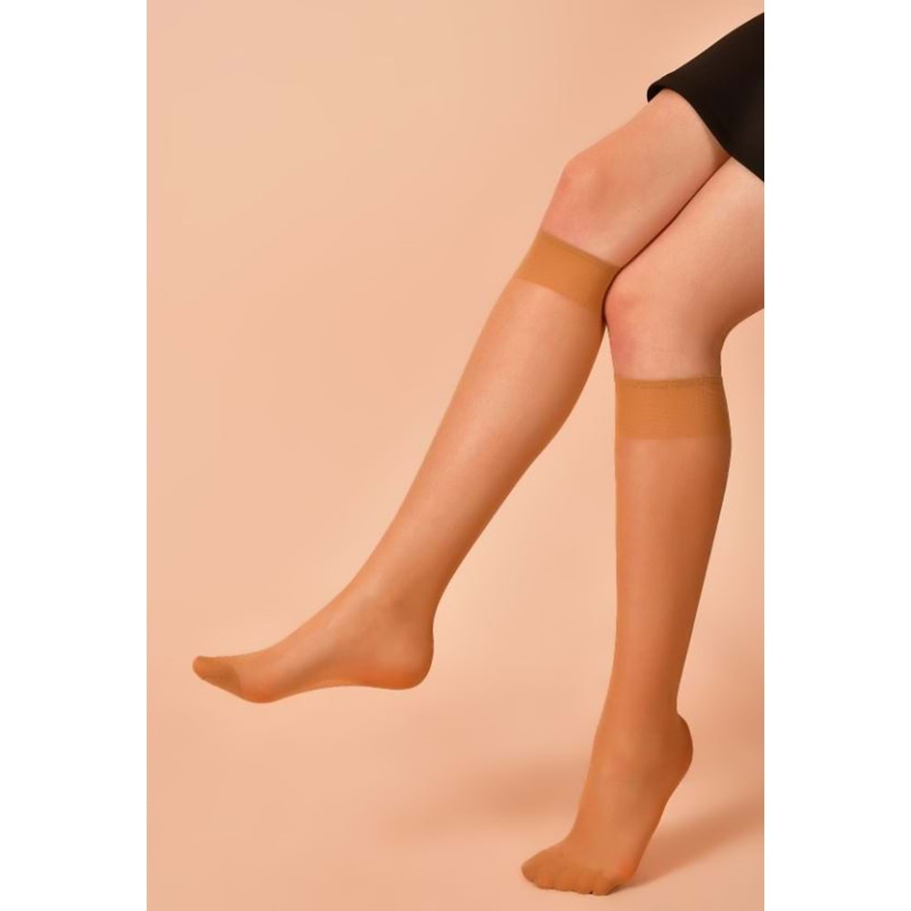 Özge Fit15 Dizaltı Çorap Ten-57 12*