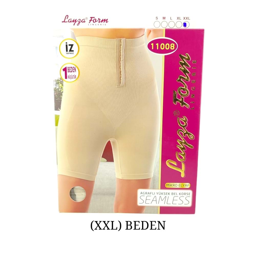 11008 Layza Form Agraflı Yüksek Bel Korse S-M-L-XL-XXL