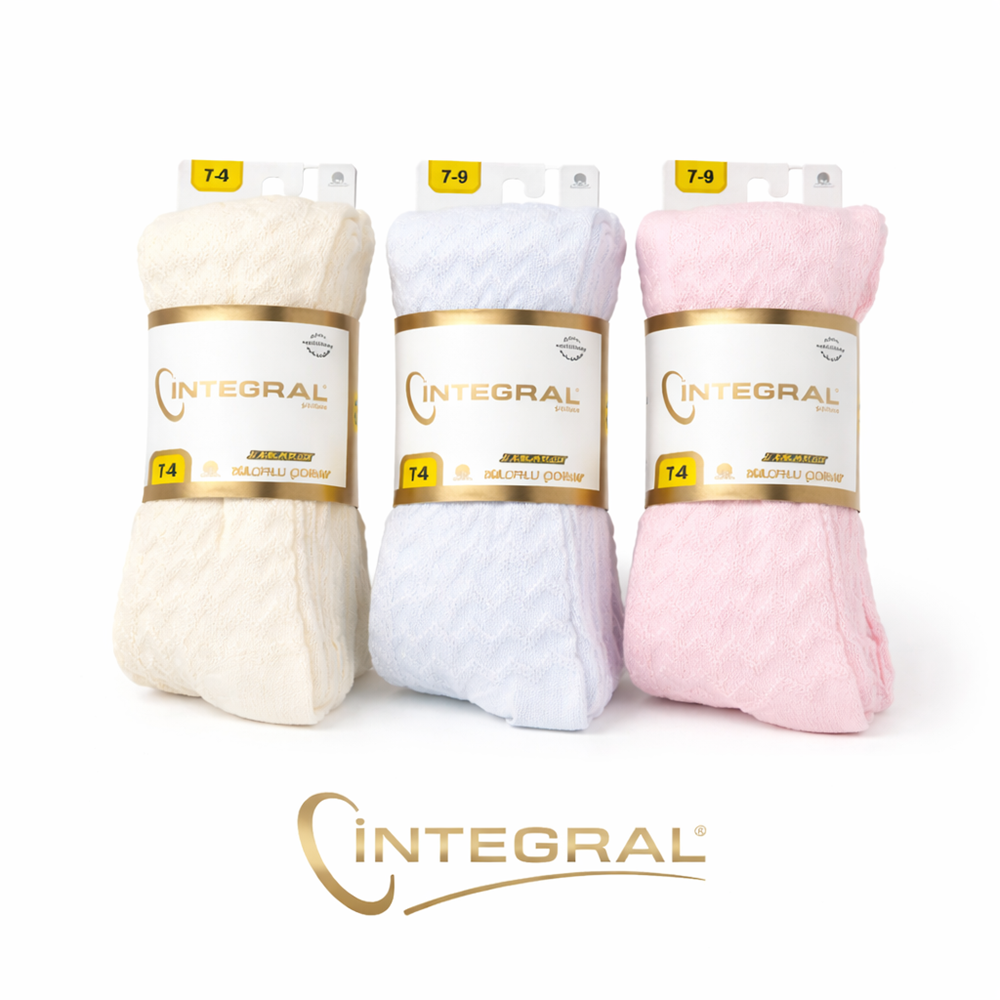İntegral Jakarlı Çocuk Külotlu Çorap 7-8 Yaş