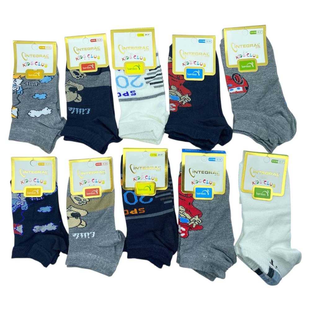 İntegral Çocuk Patik Çorap 3-5-7-9-11 12*