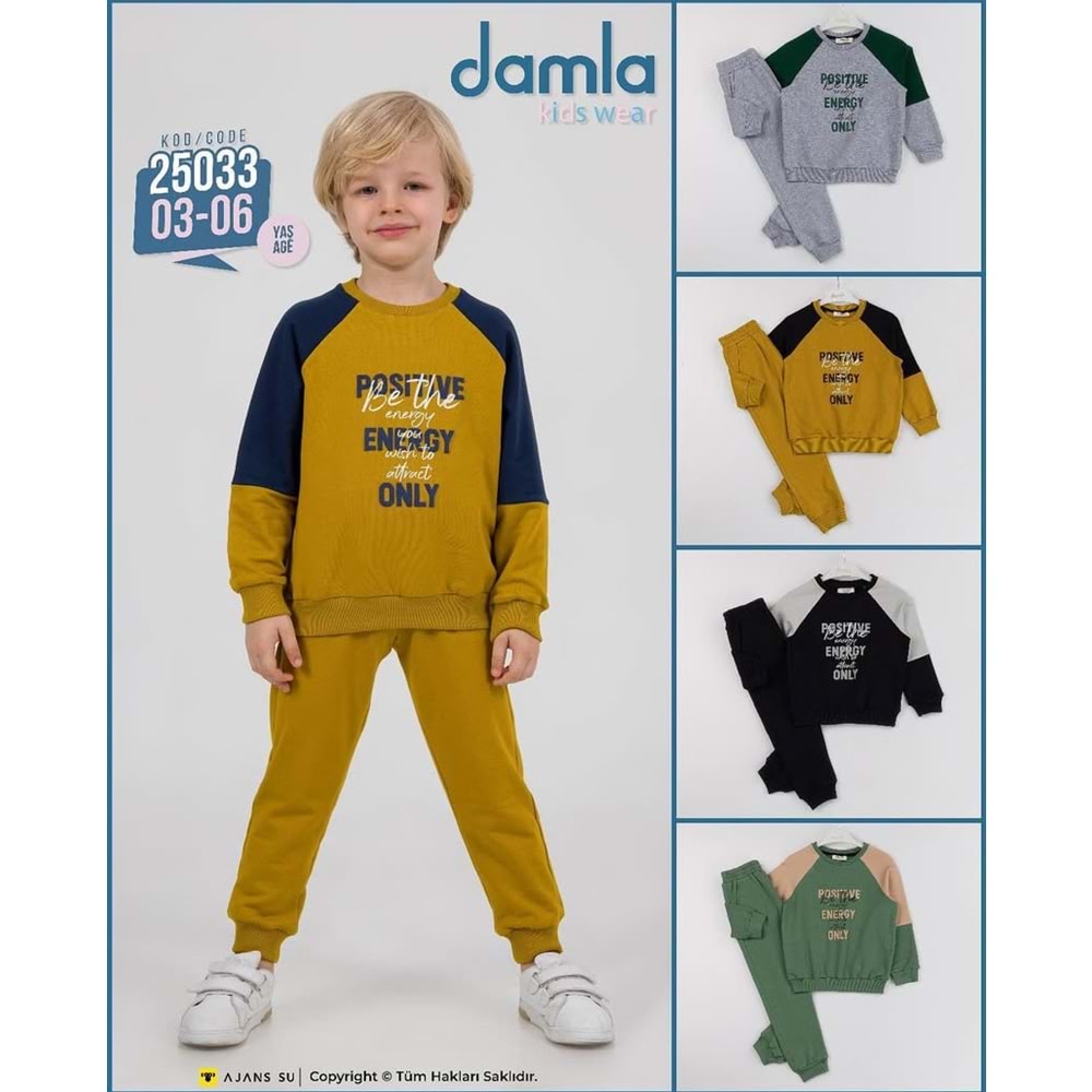 Damla positive baskı erkek takım 3-6 yaş 25033