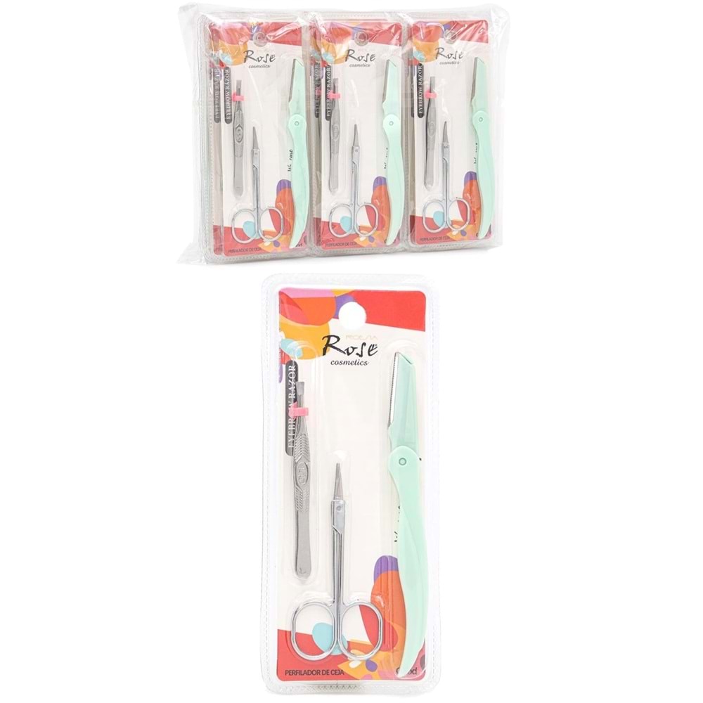 Rose 3Lü Makas Cımbız Ustura Seti R11046