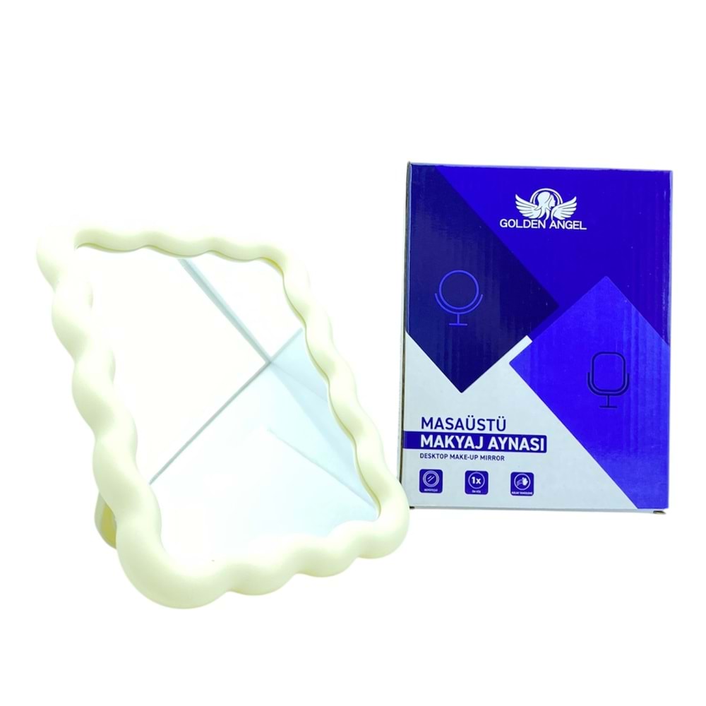 Golden Angel Opak Ayaklı Makyaj Aynası Kare AYN204