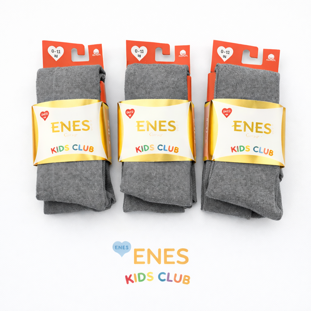 Enes Çocuk Sade Gri Külotlu Çorap 0-1 Yaş