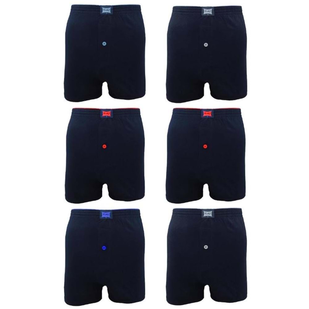 Tutku Erkek Penye Düz Boxer Lacivert XL 10*