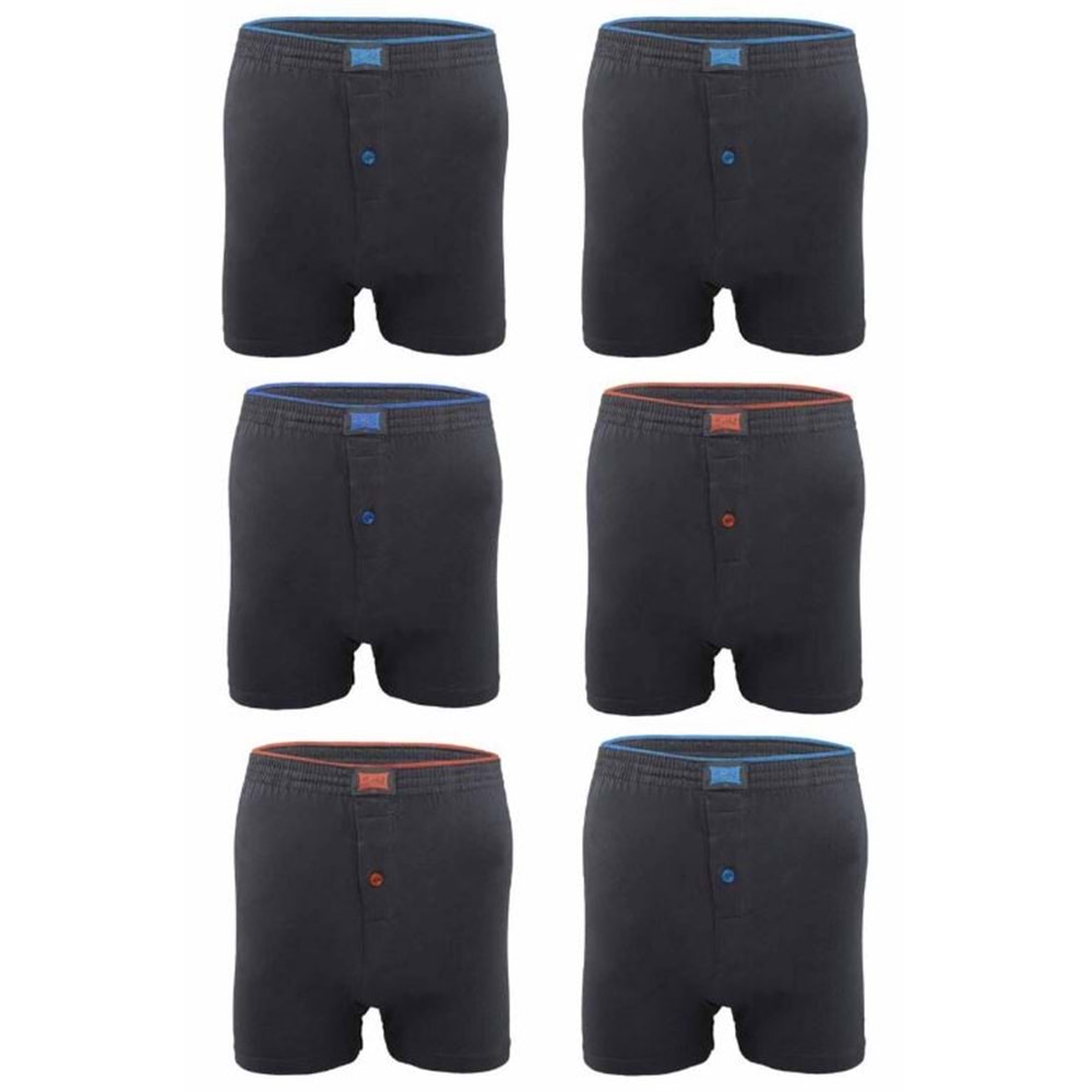 Tutku Erkek Penye Düz Boxer FÜME XXL 10*