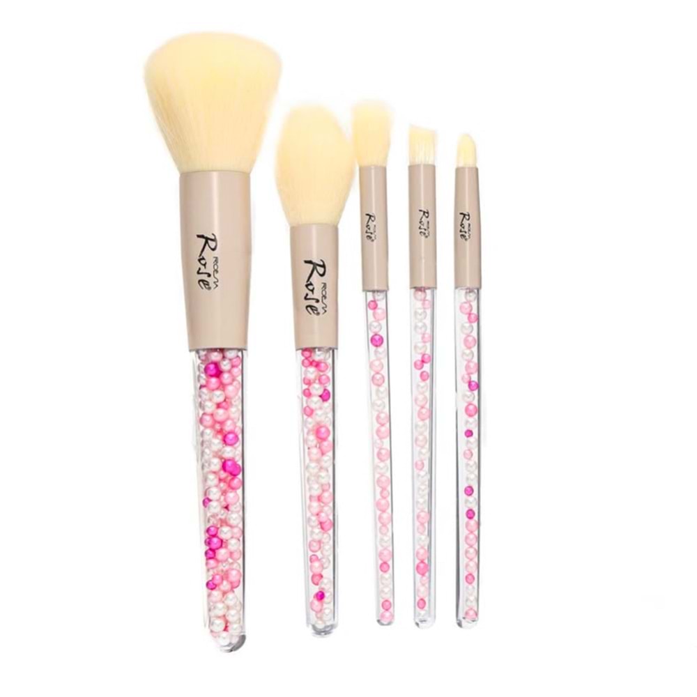 Rose Boncuklu 5li Fırça Seti RF-74 6*
