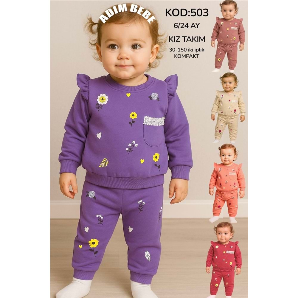 ADIM BEBE 06-24 İKİLİ KIZ TAKIM 503