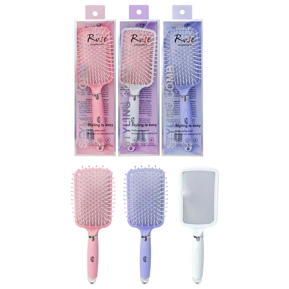 Rose Aynalı Elit Tarak Rf102 6*