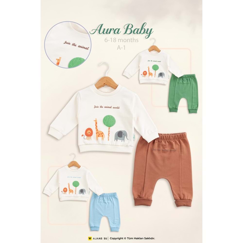 Aura Baby Anımal World Erkek Takım 6-18 A-1