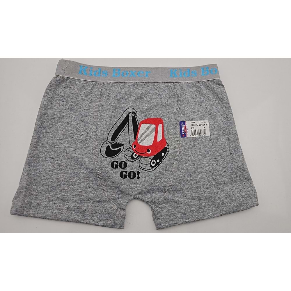 1089 Sedef Çocuk Likralı Boxer