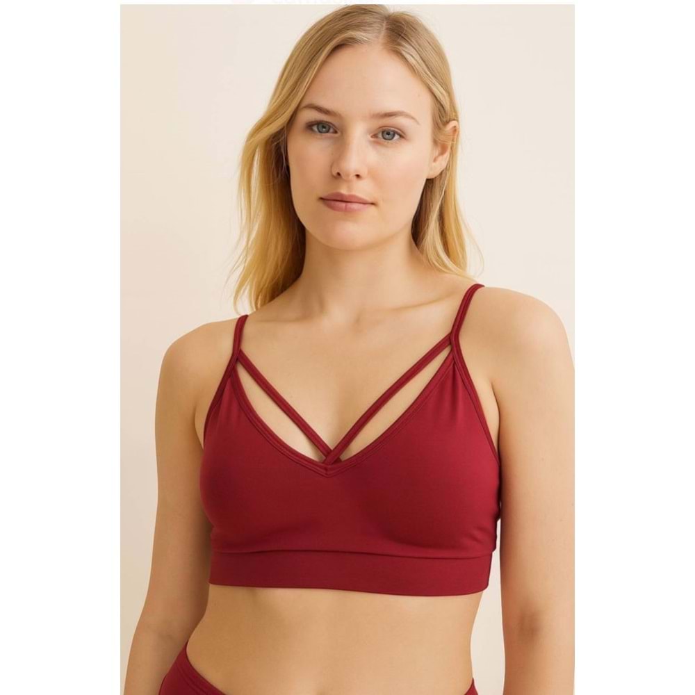 Liza İp Askılı Çapraz Pedli Crop 730 6*