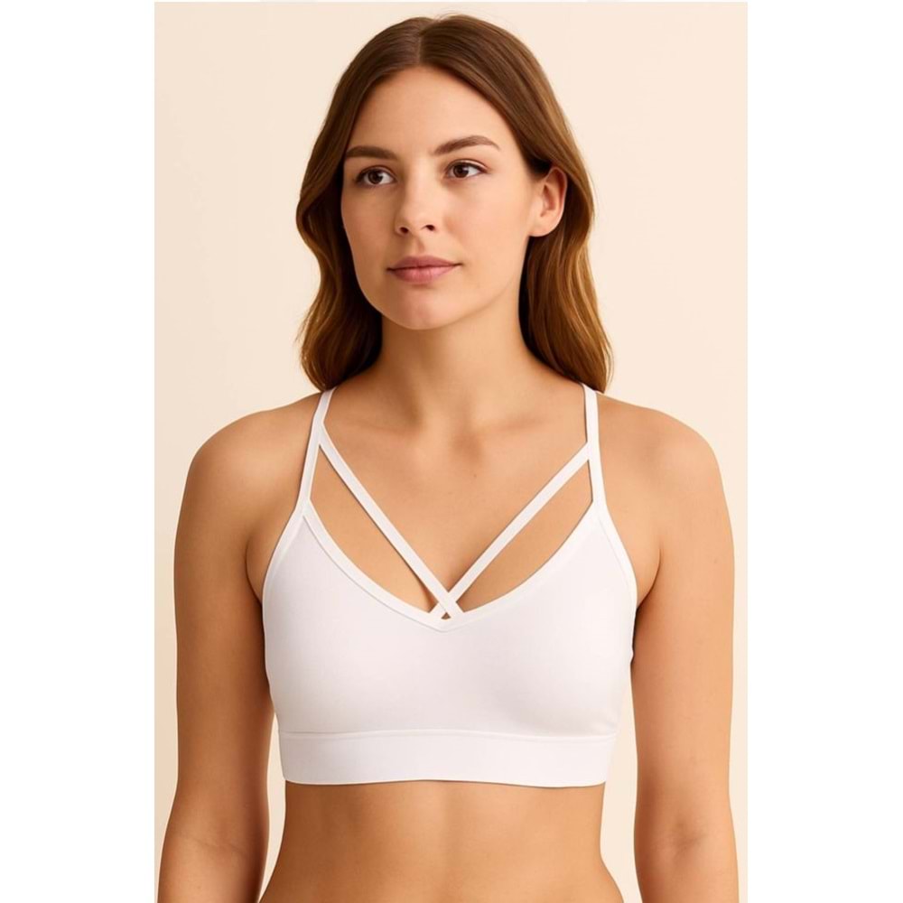 Liza İp Askılı Çapraz Pedli Crop 730 6*