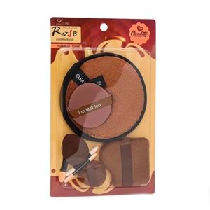 ROSE 8'Lİ KAHVE SÜNGER PUF 12*