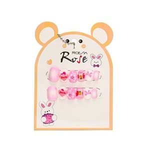 ROSE PANDA ÇOCUK TAKMA TIRNAK 12*