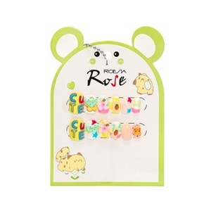 ROSE PANDA ÇOCUK TAKMA TIRNAK 12*