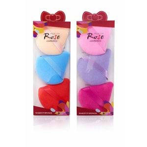Rose 3lü Pudra Süngeri rgm-14 12*