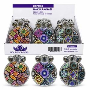 Golden Angel Lüx Kulaklı Cep Aynası Ayn-141 12*