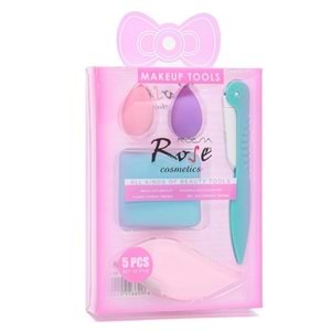 Rose 5li Ustura Süngerli Seti rf80 12*