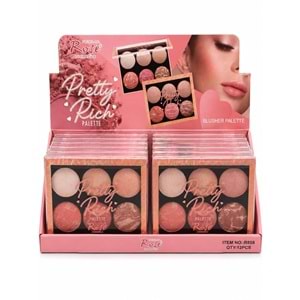 Rose 6lı Allık & Aydınlatıcı r858 12*