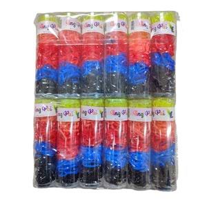 Cimcime Lastik Perma Büyük Rulo Renkli 12 li