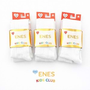 Enes Çocuk Sade Beyaz Külotlu Çorap 0-1 Yaş