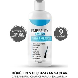 Embeauty Kolajen Ve Keratin Saç Dökülmesine Karşı Hızlı Sac Uzatan Dolgunlaştırıcı Onarıcı Besleyici Şampuan