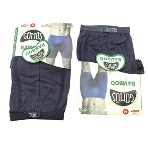 8007 Gümüş İnce Bel Bambu Erkek Boxer 6*