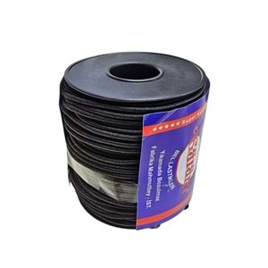 Gülüm 50mt Makara Yuvarlak Siyah Lastik 10*