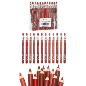 Rose Kalem Traşlı Kalın 12Li Dudak Kalemi RP41 12*