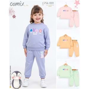 Comix Buddies Kız Takım 6-24 ay Lila 25K-001