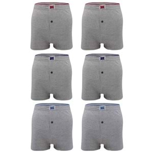 Tutku Erkek Penye Düz Boxer Gri L 10*