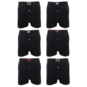 Tutku Erkek Penye Düz Boxer Siyah L 10*