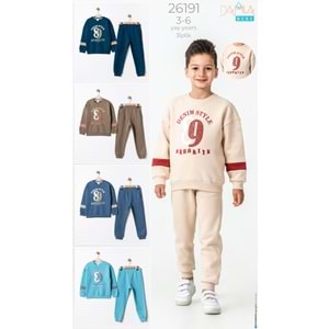 Damla 3-6 Yaş Denim Style 3 ip erkek takım 26191